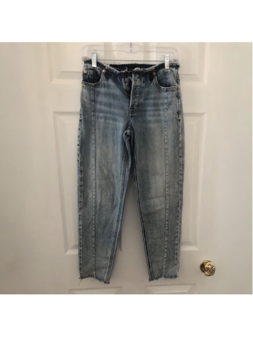 Lucky Brand Size 00/24” Waist 80’s Curve High Rise Distressed Jeans Grunge Edgy